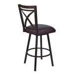 Nova 26" Counter Height Swivel Metal Barstool in Auburn Bay finish