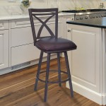 Nova 26" Counter Height Swivel Metal Barstool in Auburn Bay finish