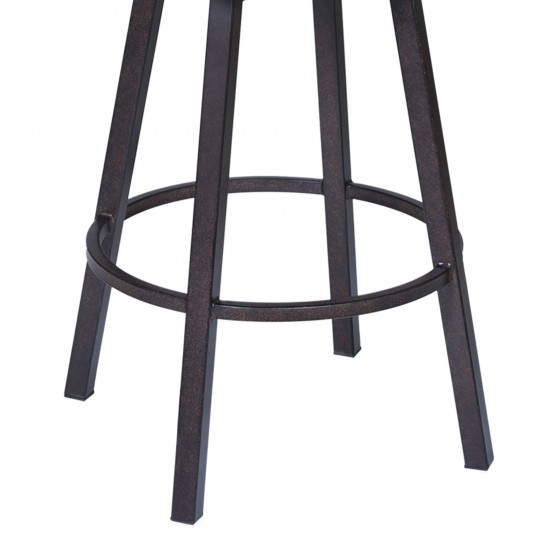 Nova 30" Bar Height Swivel Metal Barstool in Auburn Bay finish