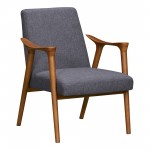 Nathan Mid-Century Accent Chair in Champagne Ash Wood Finish