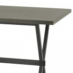 Valencia Rectangular Bar Table in Mineral Finish with Gray Walnut Wood Top