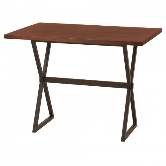 Valencia Contemporary Rectangular Bar Table in Auburn Bay Finish