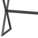 Valencia Rectangular Bar Table in Mineral Finish with Walnut Wood Top