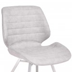 Valor Contemporary Dining Chair in Vintage Gray Faux Leather - Set of 2