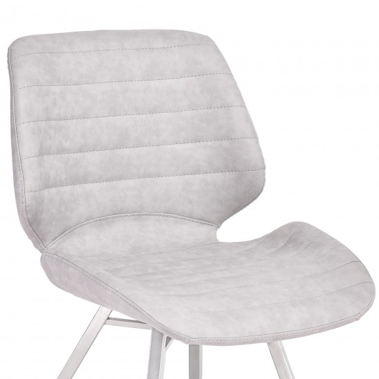 Valor Contemporary Dining Chair in Vintage Gray Faux Leather - Set of 2