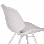 Valor Contemporary Dining Chair in Vintage Gray Faux Leather - Set of 2