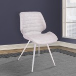 Valor Contemporary Dining Chair in Vintage Gray Faux Leather - Set of 2