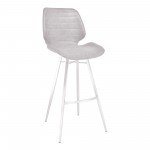 Valor 26" Counter Height Barstool with Light Vintage Gray Faux Leather
