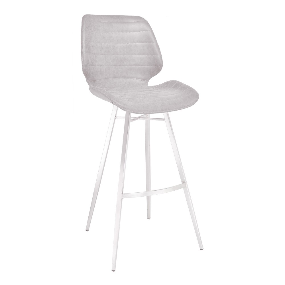 Valor 26" Counter Height Barstool with Light Vintage Gray Faux Leather Valor 26" Counter Height Barstool with Light Vintage Gray Faux Leather