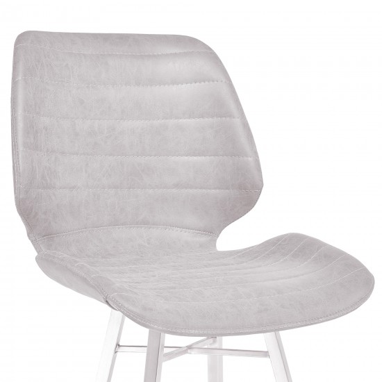 Valor 26" Counter Height Barstool with Light Vintage Gray Faux Leather