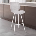 Valor 26" Counter Height Barstool with Light Vintage Gray Faux Leather