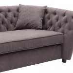 Rhianna Transitional Loveseat in Brown Tufted Chair