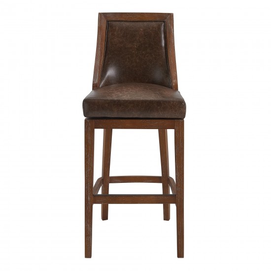 Presley 26" Counter Height Swivel Barstool in Distressed Finish