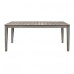 Haiti 7-Piece Patio Dining Set with Arm Chairs in Grey Acacia Wood with Rope