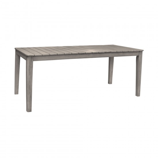 Haiti Patio Outdoor Dining Table in Grey Acacia Wood