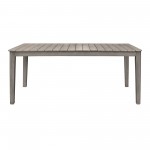 Haiti Patio Outdoor Dining Table in Grey Acacia Wood