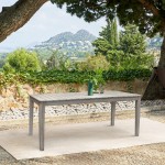 Haiti Patio Outdoor Dining Table in Grey Acacia Wood