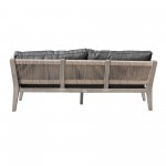 Condesa 4 Piece Patio Furniture Set in Acacia Wood and with Charcoal Cushions