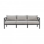 Sonoma Outdoor 4 piece Set in Dark Grey Finish and Light Grey Cushions