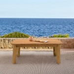 Bahamas Outdoor Rectangular Teak Wood Coffee Table