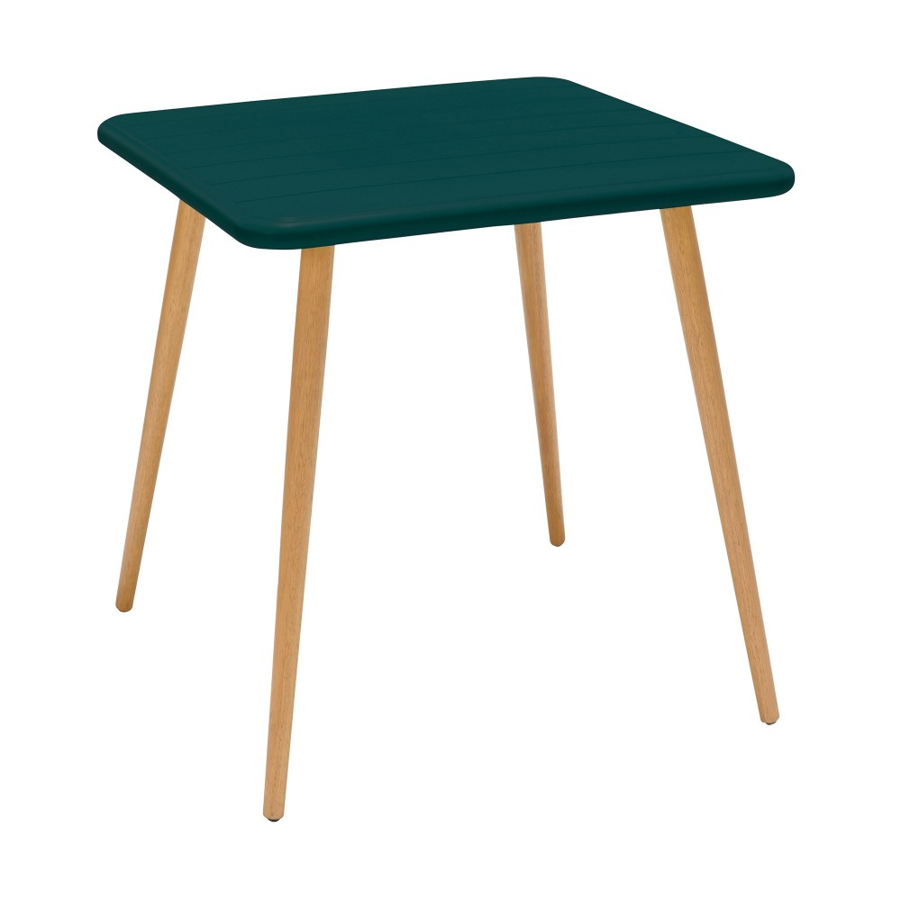 Nassau Square Outdoor Green Eucalyptus Dining Table