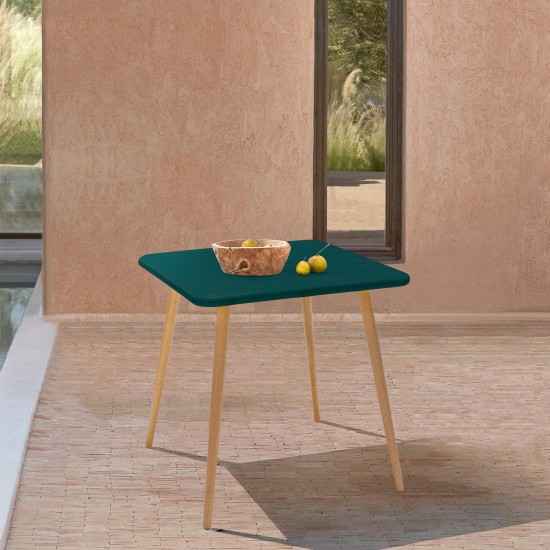 Nassau Square Outdoor Green Eucalyptus Dining Table