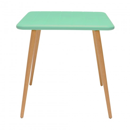 Nassau Square Outdoor Mint Green Eucalyptus Dining Table