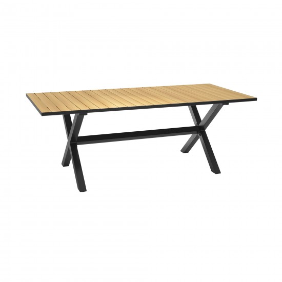 Paseo & Portals Outdoor 7 Piece Black Aluminum Dining Set