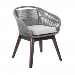 Tutti Frutti Indoor Dining Chair in Dark Eucalyptus Wood with Latte Rope