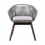 Tutti Frutti Indoor Dining Chair in Dark Eucalyptus Wood with Latte Rope