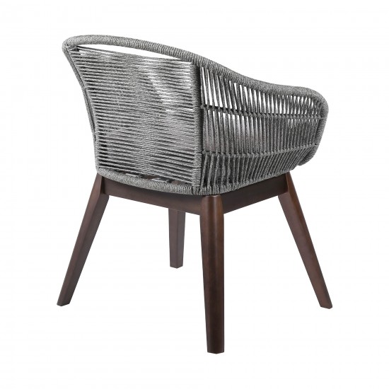 Tutti Frutti Indoor Dining Chair in Dark Eucalyptus Wood with Latte Rope