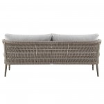 Safari 4 Piece Outdoor Aluminum and Rope Seating Set with Grey Cushions
