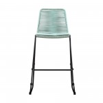 Shasta 26" Metal and Rope Stackable Barstool in Wasabi