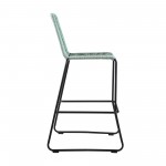 Shasta 26" Metal and Rope Stackable Barstool in Wasabi