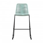 Shasta 30" Metal and Rope Stackable Barstool in Wasabi