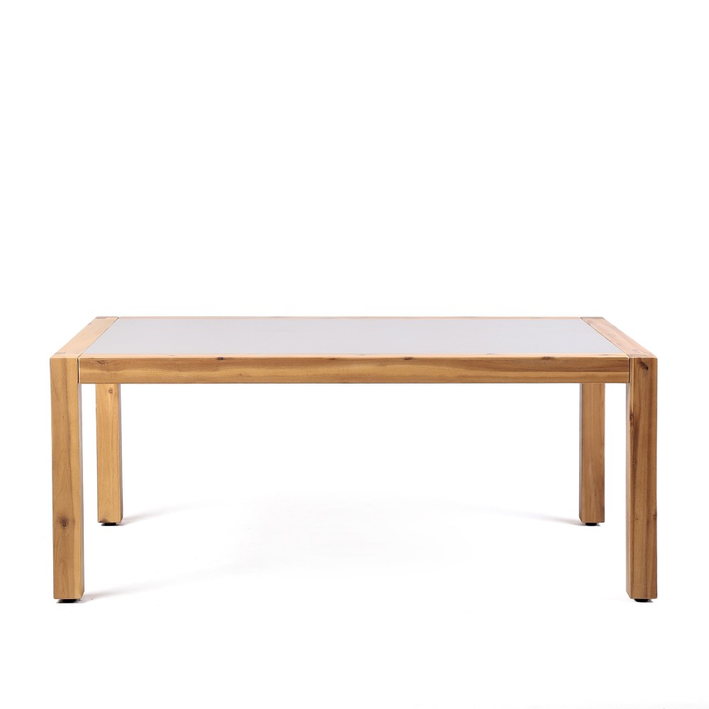 Sienna Outdoor Coffee Table with Teak Finish and Stone Top Sienna Outdoor Coffee Table with Teak Finish and Stone Top