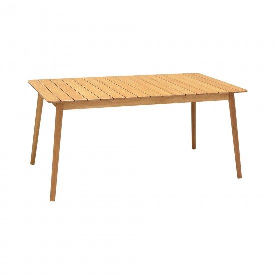 Nassau Outdoor Rectangle Dining Table in Natural Wood Finish