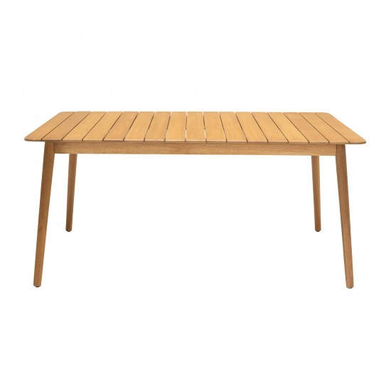 Nassau Outdoor Rectangle Dining Table in Natural Wood Finish