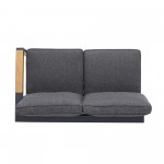 Palau 4 Piece Sectional Set with Cushions in Dark Grey