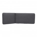 Portals Outdoor Chaise Lounge Chair in Black Finish and Grey Cushions