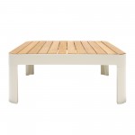 Portals Square Coffee Table in Light Matte Sand Finish