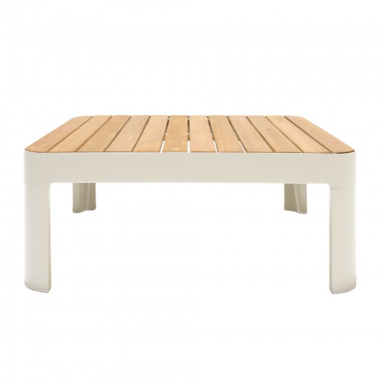 Portals Square Coffee Table in Light Matte Sand Finish