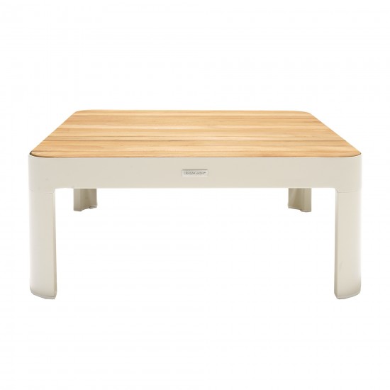 Portals Square Coffee Table in Light Matte Sand Finish