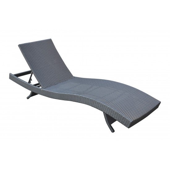 Cabana Outdoor Adjustable Wicker Chaise Lounge Chair