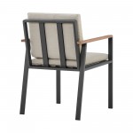 Nofi Patio Dining Chair in Charcoal Finish - Set of 2