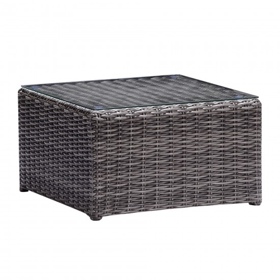 Hagen 3 piece Rattan Sectional Chase Set with Brown Cushions