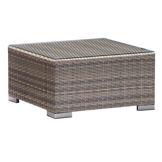 Nina 3 piece Rattan Sectional Set with Dark Brown Cushions