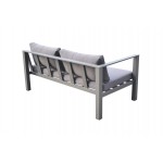 Cliff Patio Aluminum Sectional in Grey Powder Coated Finish