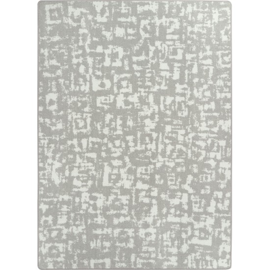 Block Print 3'10" x 5'4" area rug in color Dove