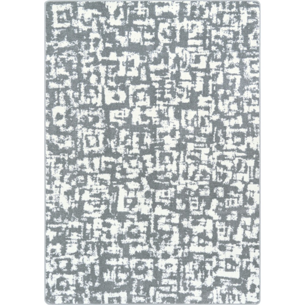 Block Print 3'10" x 5'4" area rug in color Cloudy